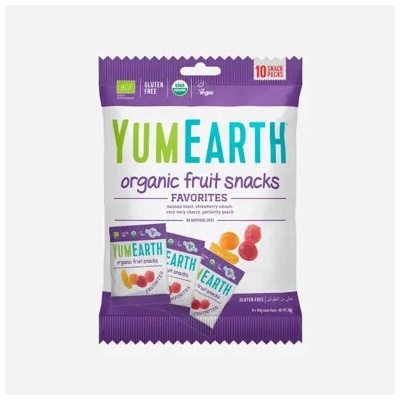 YumEarth Ovocné želé mini balení Mix příchutí BIO 10 x 19,8 g 6 x 198 g