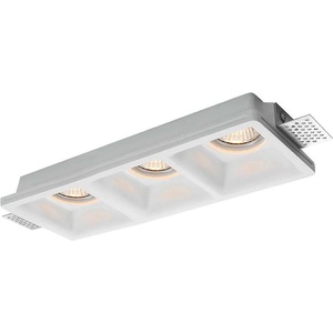 V-TAC 3xGU10 Гипсова Отливка Кръг Бяла - 6764 (6764)