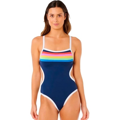 Rip Curl Бански костюм Rip curl Surf Stripe Cheeky swimsuit - Blue (Dark Navy)