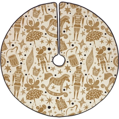 Butter Kings Памучен килим под коледната елха , ø 130 cm Golden Nut Cracker - Butter Kings (TR_10_2_tree rug)