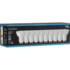 Mexen Nova 10x LED крушка GU10, 7W, Студена - 6500K, 735 lm - L107-GU10-0765-01x10 (L107-GU10-0765-01x10)