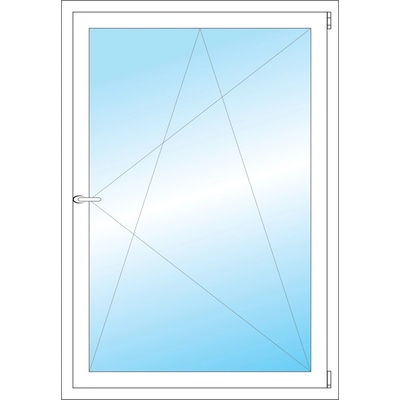 OKNA HNED Plastové okno 96x138 cm (960x1380 mm) bílé otevíravé a sklopné pravé