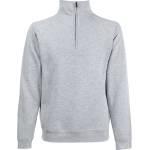Fruit of the Loom КЛАСИЧЕСКИ СУИТШЪРТ С ЦИП ЯКЕ / Мъжки суитшърт с 1/4 цип - светлосив меланж xl (16211461004)