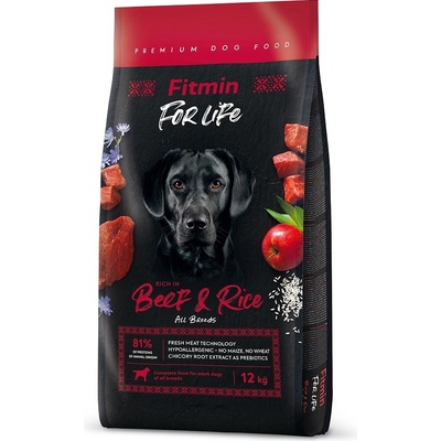 Fitmin For Life Beef & Rice kompletní 12 kg