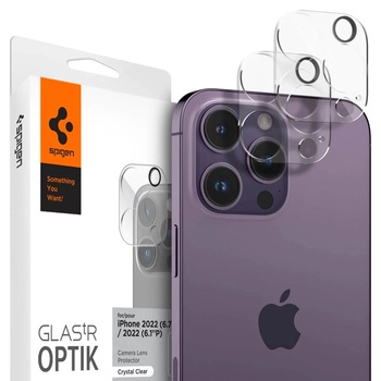 Spigen Стъклен протектор Spigen Optik. TR, EZ FIT, Camera Protektor, 2броя за iPhone 14 Pro / 14 Pro Max, Black (AGL05228) (AGL05228)
