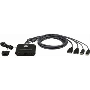 ATEN CS22HF : : 2-портов KVM превключвател, USB, HDMI, FullHD, с вградени кабели (CS22HF)