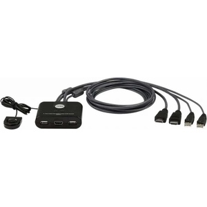 ATEN CS22HF : : 2-портов KVM превключвател, USB, HDMI, FullHD, с вградени кабели (CS22HF)