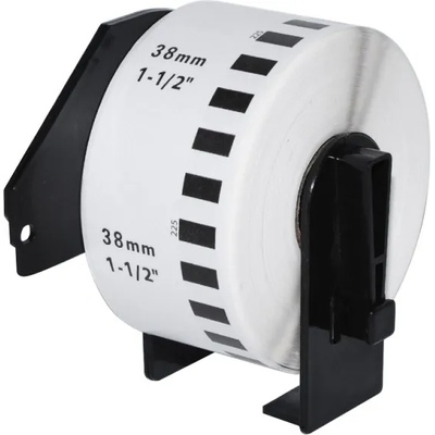 Compatible съвместими етикети Brother DK-22225 - White Continuous Length Paper Tape 38mm x 30.48m, Black on White - MK-DK-22225 (MK-DK-22225)