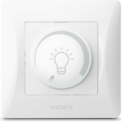 LED stmievateľný vypínač 200W 10A povrchový biely BINERA VIDEX