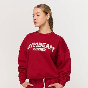 GymBeam Дамски суичър Varsity Red XXL