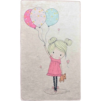 Chilai Home Kилим Chilai Home 876CHL1201, 140x190 см, Aнтибактериални кадифени нишки, Полиестер, Розов (876CHL1201)