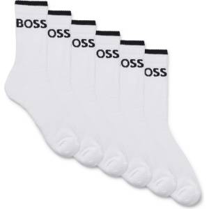 Boss Чорапи Boss Mens BOSS Bodywear Stripe Crew Socks with Logo Detail - White 100