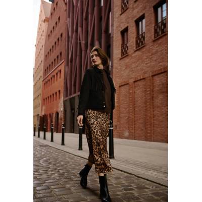 Moodo Дамска леопардова пола Moodo - кафява Moodo | Kafyav | ЖЕНИ | XS