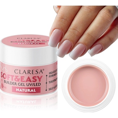 Claresa stavební gel na prodlužování nehtů Soft Easy natural 12 g