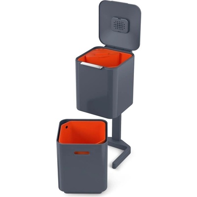 JOSEPH JOSEPH Koše na triedený odpad Totem Compact 40 l Graphite