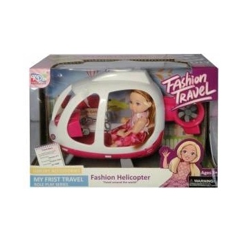 Swede Doll in a helicopter
