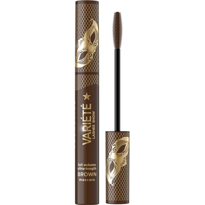 Eveline Cosmetics Variété Lashes Show řasenka pro objem a definici řas Brown 10 ml