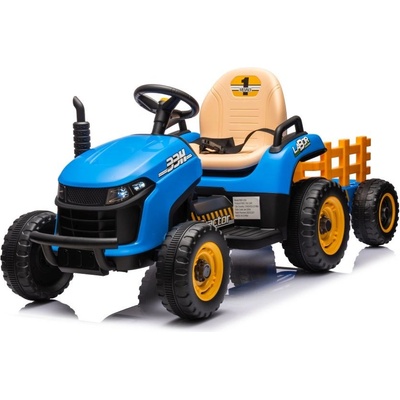 Mamido Dětský elektrický traktor BBH-030 s přívěsem modrá
