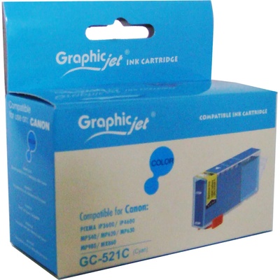 Compatible Cli-521 Съвместима мастилена касета (циан) с чип