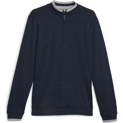 PUMA Блуза с яка Puma Men's Windblock Long Sleeve Performance Polo Shirt - Navy Blazer