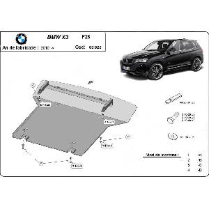 Scut Motor - Румъния Метална кора под двигател bmw x3 (f25) от 2010 (75606)