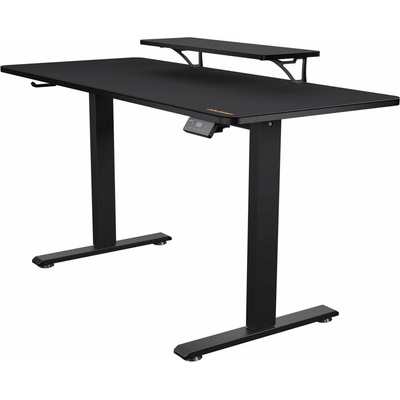 COUGAR stůl E-STAR 140 electric 1400 x 600 x 15, 720-1170mm, carbon design, monitor stand, pad, paměť nastavení 2 módy