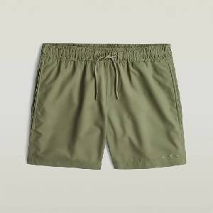 G-STAR Бански гащета G-Star Dirik Solid swimming shorts - Green (Four Leaf Clover)