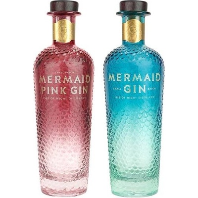 Mermaid Gin 42,0% 0,7 l + Mermaid Pink Gin 38,0% 0,7 l (set)