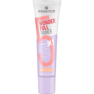essence WONDER FULL tónovacia podkladová báza pod make-up 5 v 1 10 Light Medium 30 ml