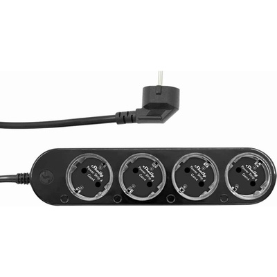 Shelly Разклонител Shelly Power Strip 4 Gen4, 4 гнезда, защита от пренапрежение, Wi-Fi, Bluetooth, 1.5m кабел, черен
