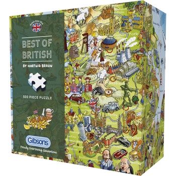 Gibsons Пъзел Gibsons от 500 части - Най-доброто от Великобритания (G3431)