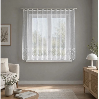 Dekorační žakárová záclona s řasící páskou ATTARA 170 bílá 300x170 cm MyBestHome