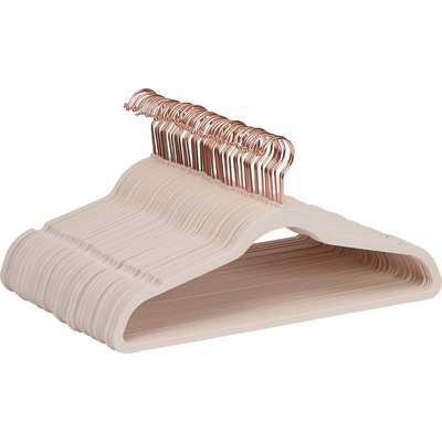 Amazon Basics Pack of 50 Velvet Slim Non-Slip Suit Hangers Pink Blush Gold - AH_vnv1004
