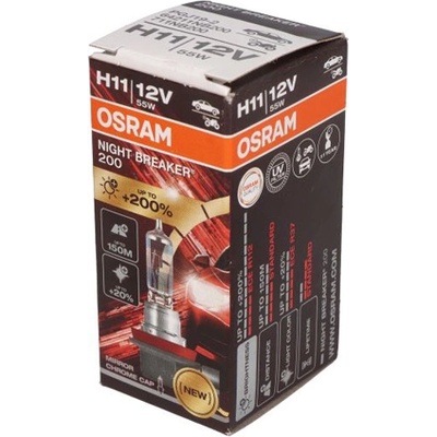 Крушка OSRAM H11, 12V, 55W, 3700K, 1350lm, 1 брой