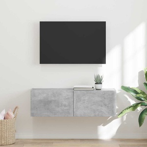 vidaXL TV стенен шкаф 98 x 31 x 29, 5 cm Бетонно сиво (892235)