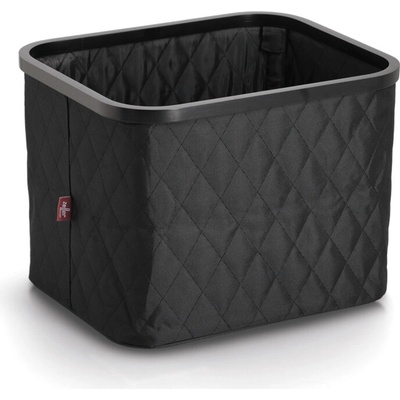 ZELLER Úložný kôš čierny polyester/bambus 40,5 x 33 x 30 cm