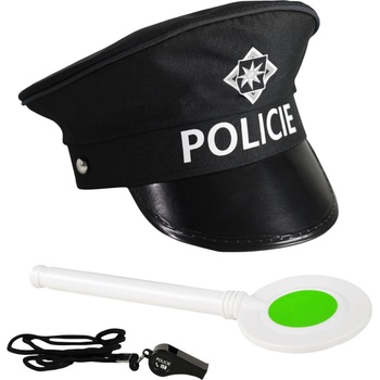 Rappa Театрален комплект Rappa - Полицай, с черна шапка, палка и свирка (221482)