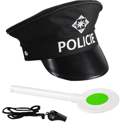 Rappa Театрален комплект Rappa - Полицай, с черна шапка, палка и свирка (221482)