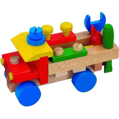 Detoa Dřevěné tahací montážní auto