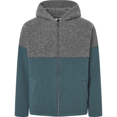 STAPF Мъжко вълнено яке Stapf Milo Zip-up hoodie - Steinkohle / Petrol - размер XL (005-6510-0114)