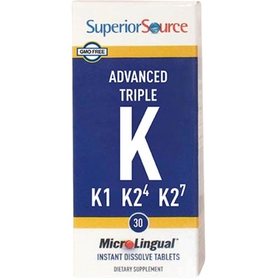 SuperiorSource Advanced Triple K | К1, МК4, МК7 [30 Подезични таблетки ]