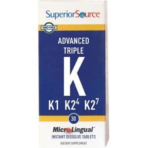 SuperiorSource Advanced Triple K | К1, МК4, МК7 [30 Подезични таблетки ]