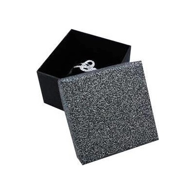 Šperky4U Dárková krabička na prsten stříbřitě šedá/černá KR0055-GR – Zboží Dáma