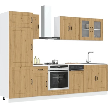 vidaXL Комплект кухненски шкафове от 8 части Kalmar, инженерно дърво (3314800)