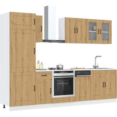 vidaXL Комплект кухненски шкафове от 8 части Kalmar, инженерно дърво (3314800)