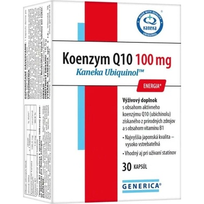 Generica Koenzym Q10 100 mg Kaneka Ubiquinol 30 kapslí