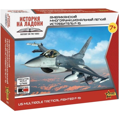 ZVEZDA Model Kit letadlo 7435 F-16 U.S. Fighter 1:144