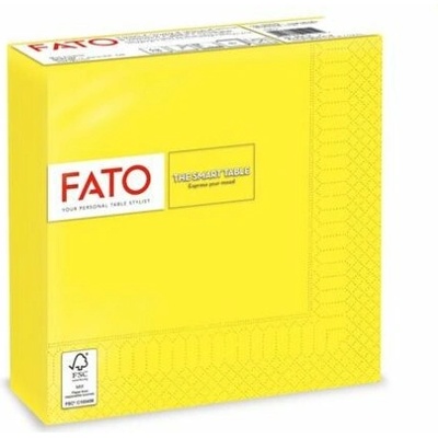 FATO Ubrousky 1/4 ohyb 33x33cm Smart Table citrónově žlutá 50ks