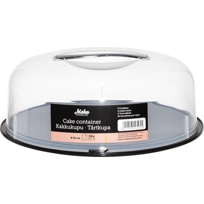 Maku (Финландия) Кръгла кутия за торта MAKU с черна основа - Ø32 x h12 см (TB MAKU 300495)