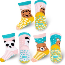 Soxo Sada 3x detské ponožky zvieratká panda medveď